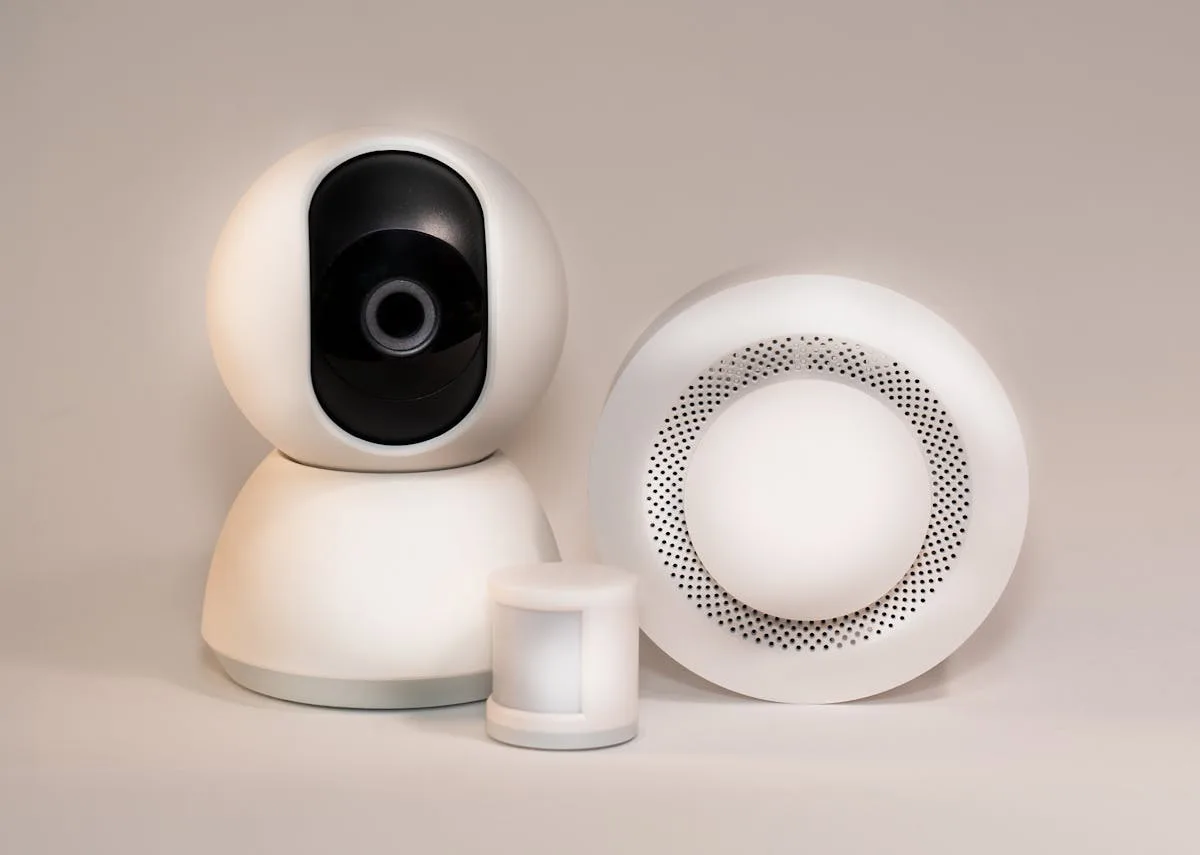 Dome security camera mounted on ceiling