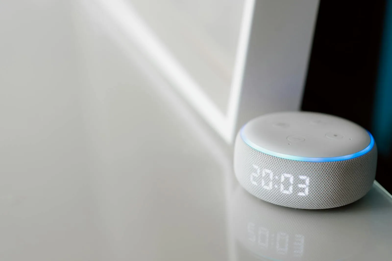 Amazon Echo Dot smart speaker used as a Wi-Fi hub for smart lighting control