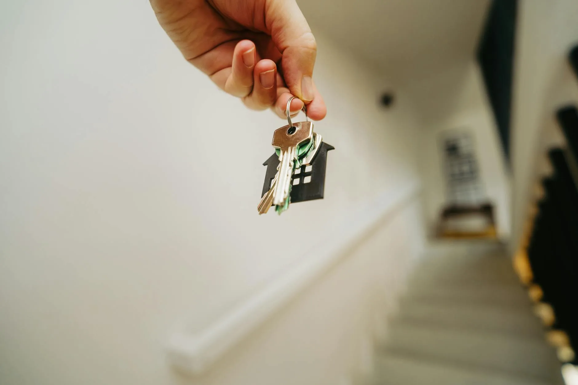 House keys retained as a backup to a smart front-door lock